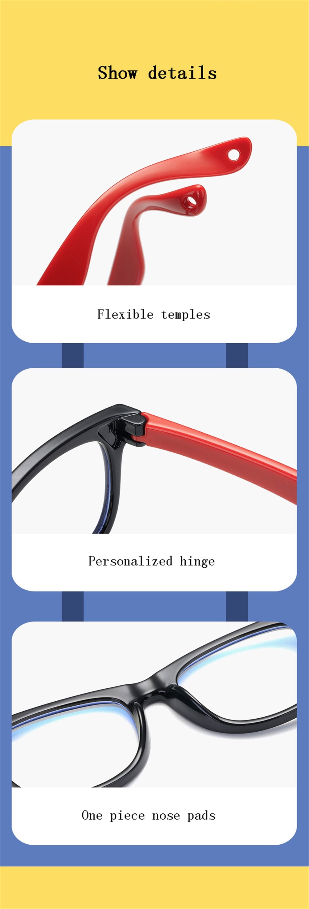 Zilead – lunettes d'ordinateur pour enfants, filtre Anti-lumière bleue, lunettes de jeu, monture en Silicone, lunettes Anti-rayons bleus