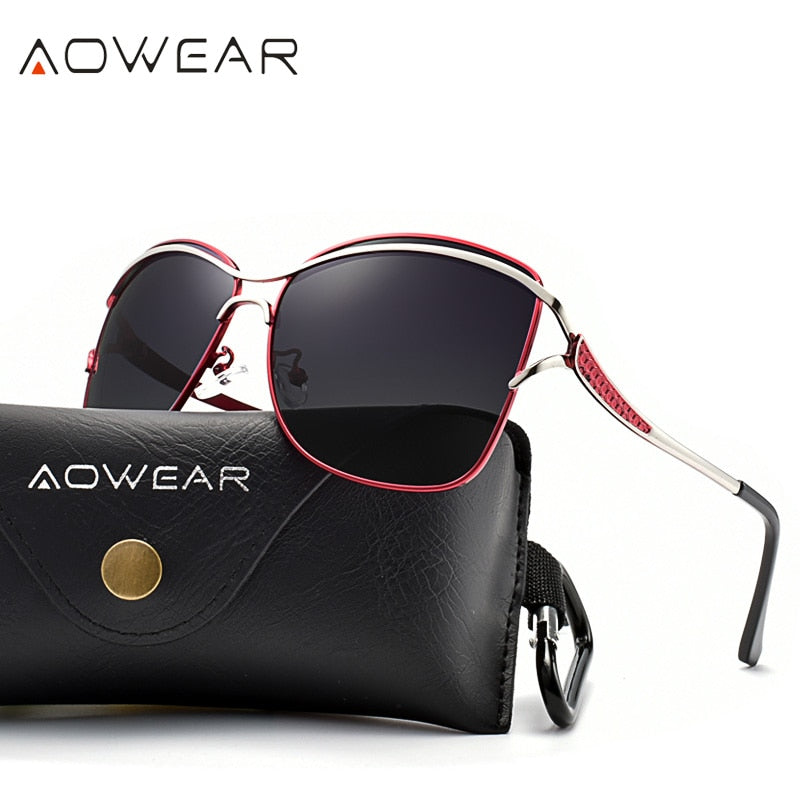 AOWEAR – lunettes de soleil polarisées Vintage de luxe pour femmes.