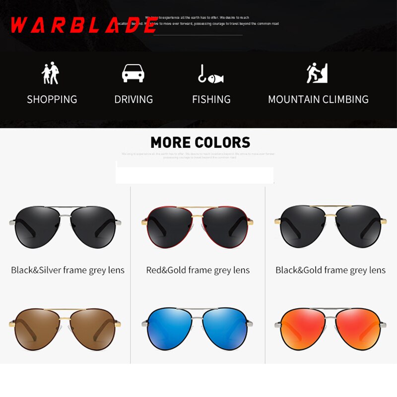 Lunettes de soleil polarisées aviateur classiques pour hommes et femmes.