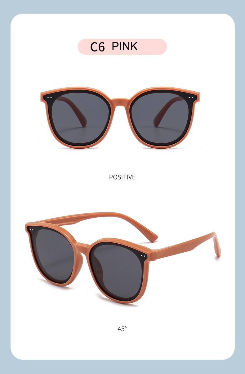 Lunettes de soleil polarisées pour enfants de 3 à 12 ans, monture en TPEE souple, Design œil de chat, Protection solaire UV400