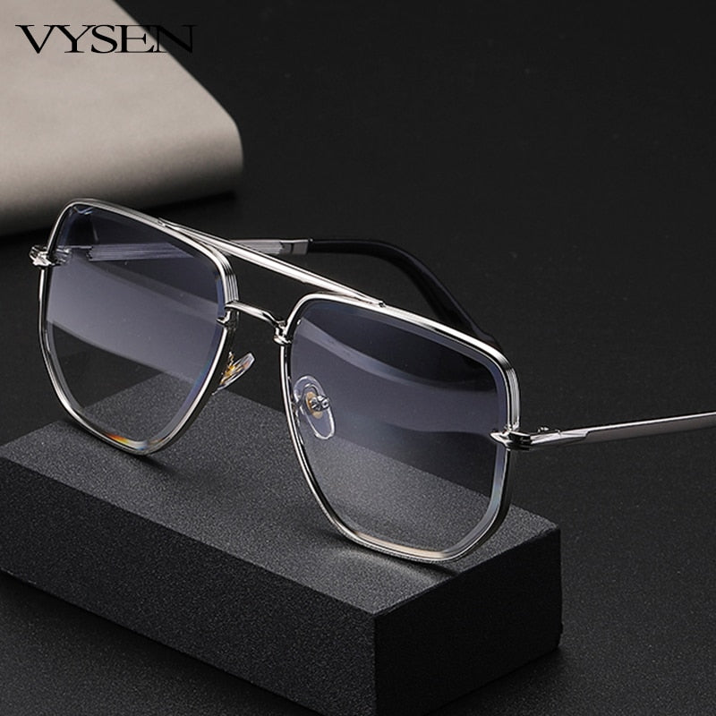 Lunettes De Soleil De luxe en métal irrégulier pour hommes et femmes.