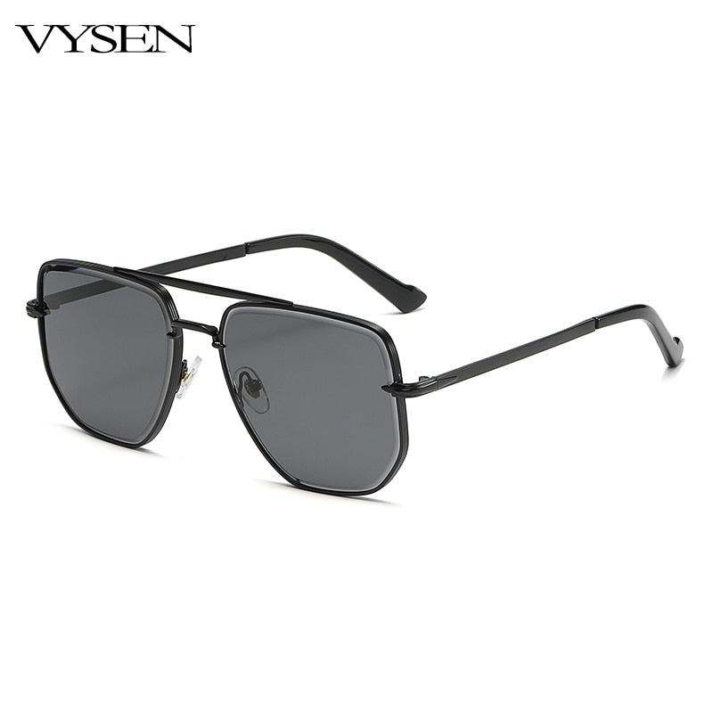 Lunettes De Soleil De luxe en métal irrégulier pour hommes et femmes.