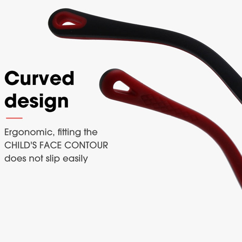 Semfly Enfants Silicone Lunettes Rétro Petit Cadre Rond Enfants Ultra-Léger TR90 Lunettes Cadre Protection Lentille Optique Lunettes