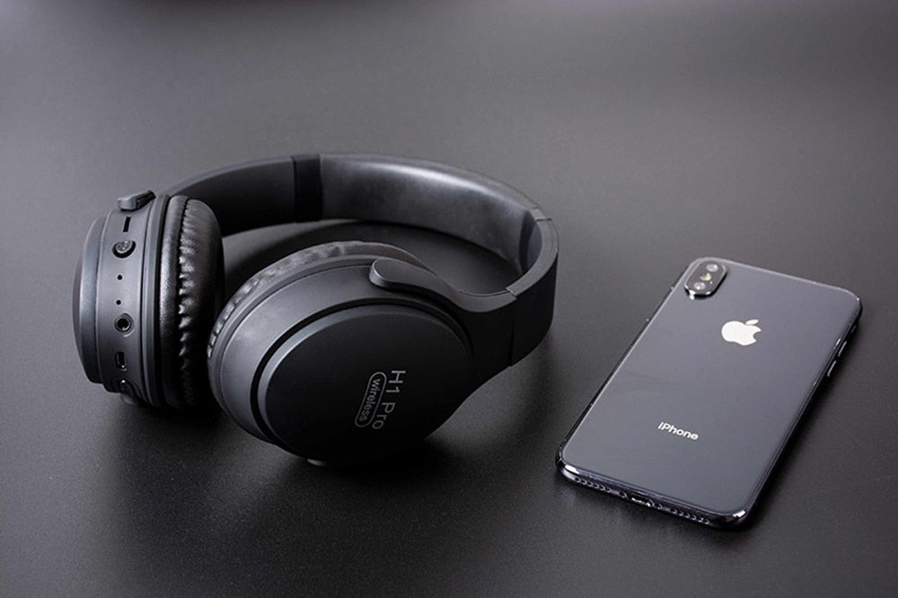 Casque sans fil H1 Pro Casque supra-auriculaire compatible Bluetooth 5.0 Écouteur stéréo HIFI avec prise en charge du micro Carte TF / câble audio