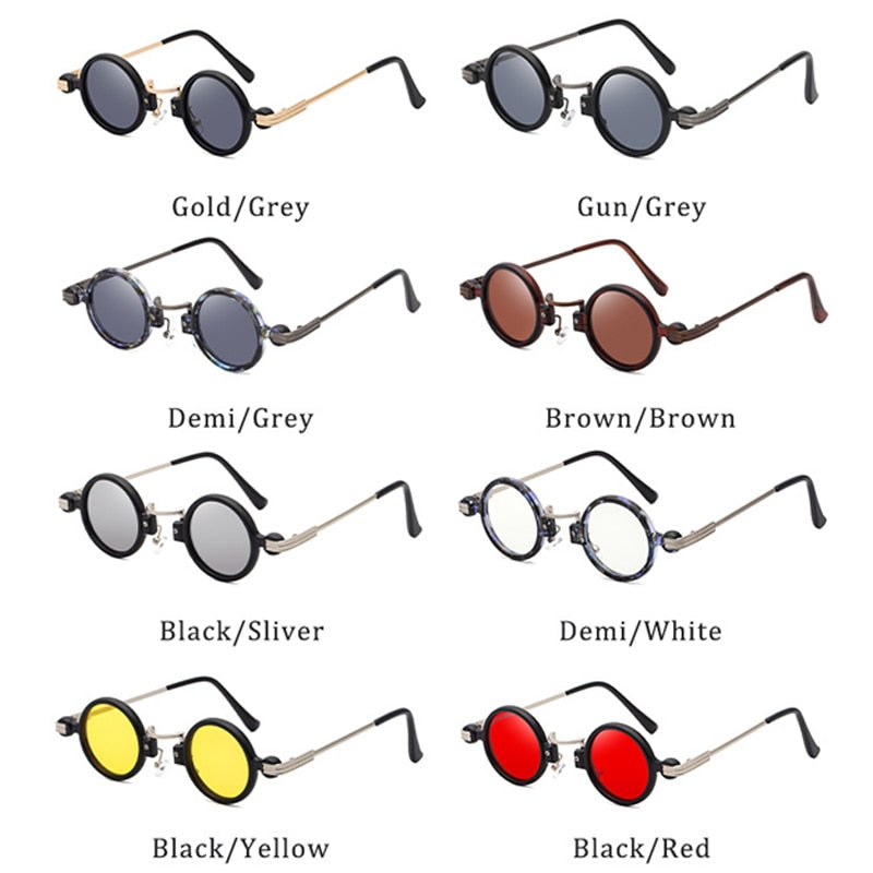 Lunettes De soleil Steampunk rondes Vintage pour hommes.