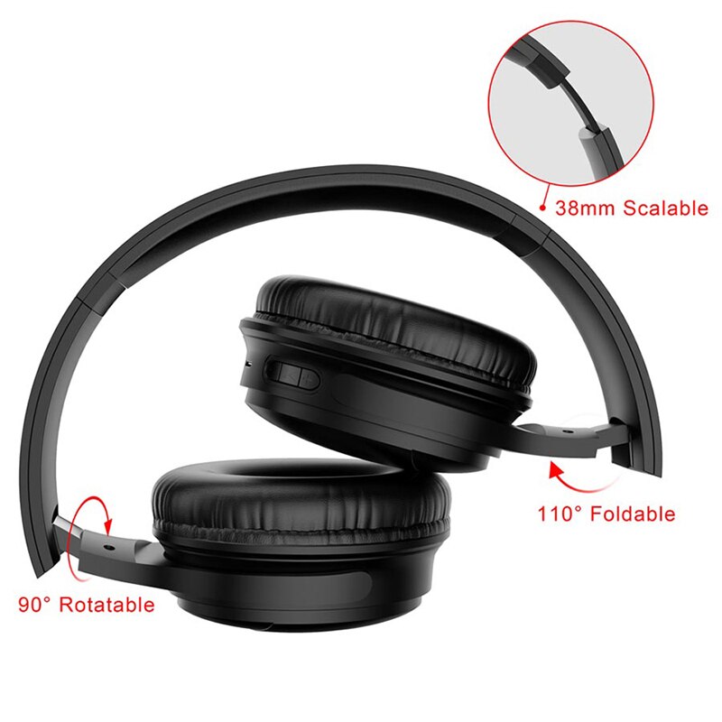 Casque sans fil H1 Pro Casque supra-auriculaire compatible Bluetooth 5.0 Écouteur stéréo HIFI avec prise en charge du micro Carte TF / câble audio