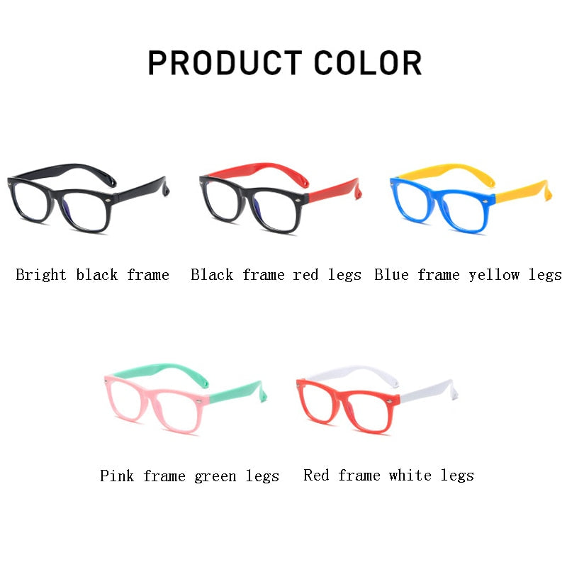 Zilead – lunettes d'ordinateur pour enfants, filtre Anti-lumière bleue, lunettes de jeu, monture en Silicone, lunettes Anti-rayons bleus