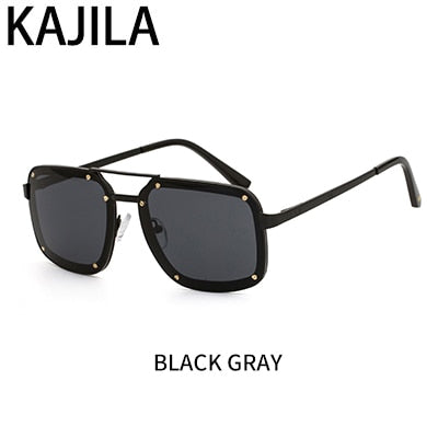 Lunettes De soleil rétro carrées à rivets pour hommes et femmes.