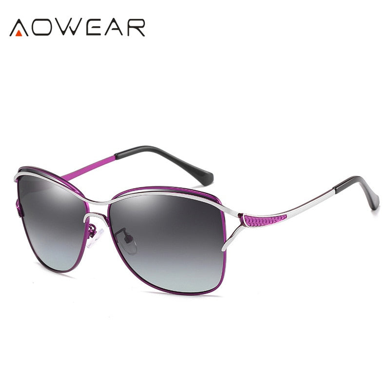 AOWEAR – lunettes de soleil polarisées Vintage de luxe pour femmes.