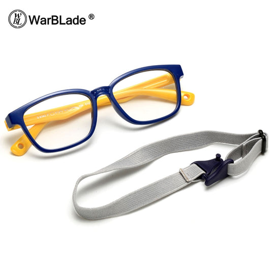 WarBLade – lunettes flexibles pour enfants, avec lanière, monture carrée, pour garçons et filles, degré de myopie, montures optiques TR90, 2020