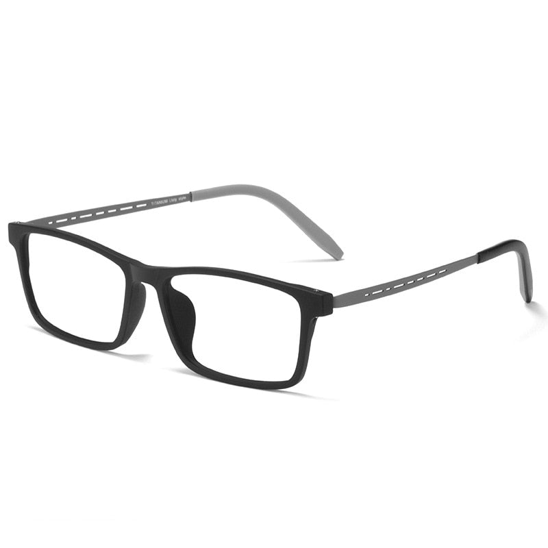 YIMARUILI – monture de lunettes carrées en titane pur pour homme.
