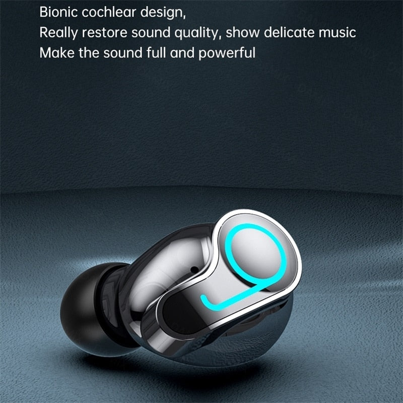 Nouveau sans fil V5.1 Bluetooth écouteur HD casque stéréo sport casque étanche avec double micro et étui de charge de batterie 2000mAh