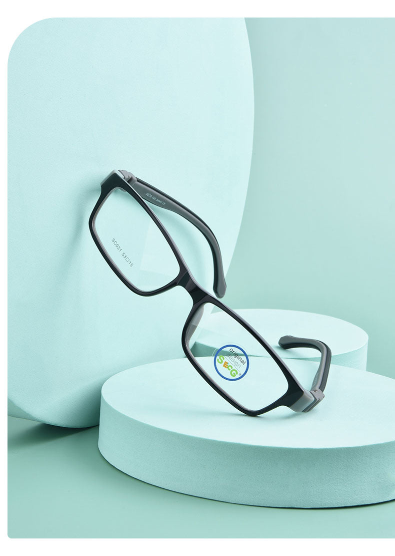 SECG – monture de lunettes carrées pour enfants, verres optiques détachables, pour myopie, hypermétropie, sans vis