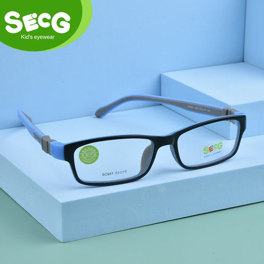 SECG – monture de lunettes carrées pour enfants, verres optiques détachables, pour myopie, hypermétropie, sans vis