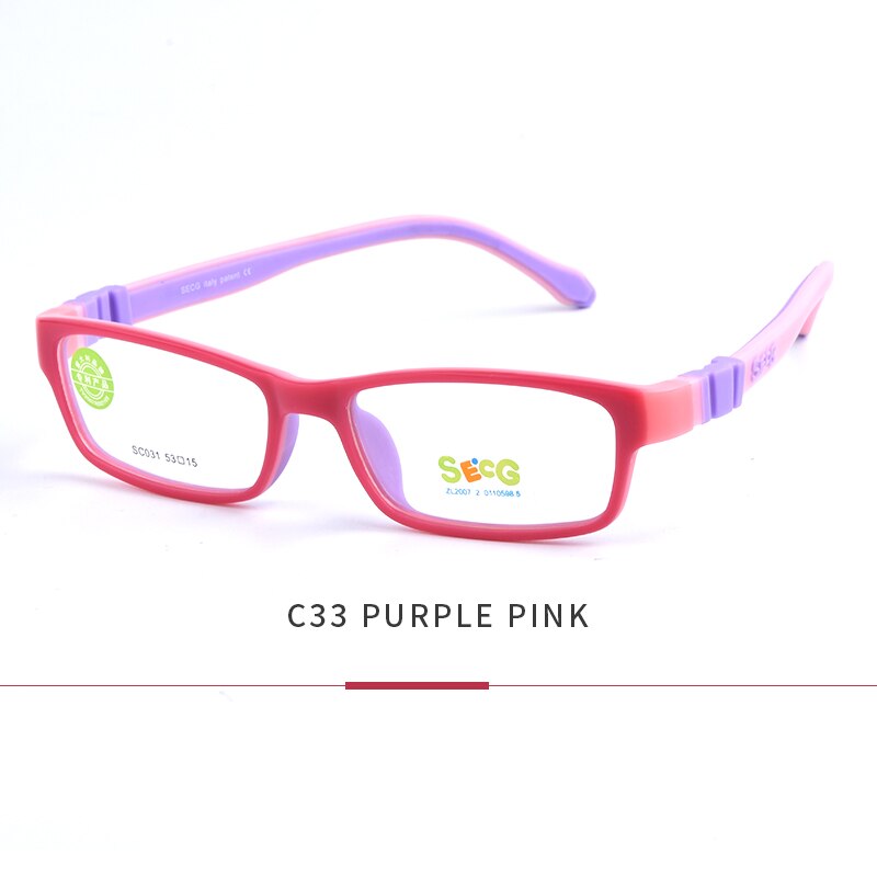 SECG – monture de lunettes carrées pour enfants, verres optiques détachables, pour myopie, hypermétropie, sans vis