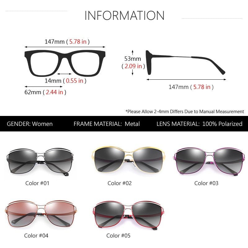 AOWEAR – lunettes de soleil polarisées Vintage de luxe pour femmes.