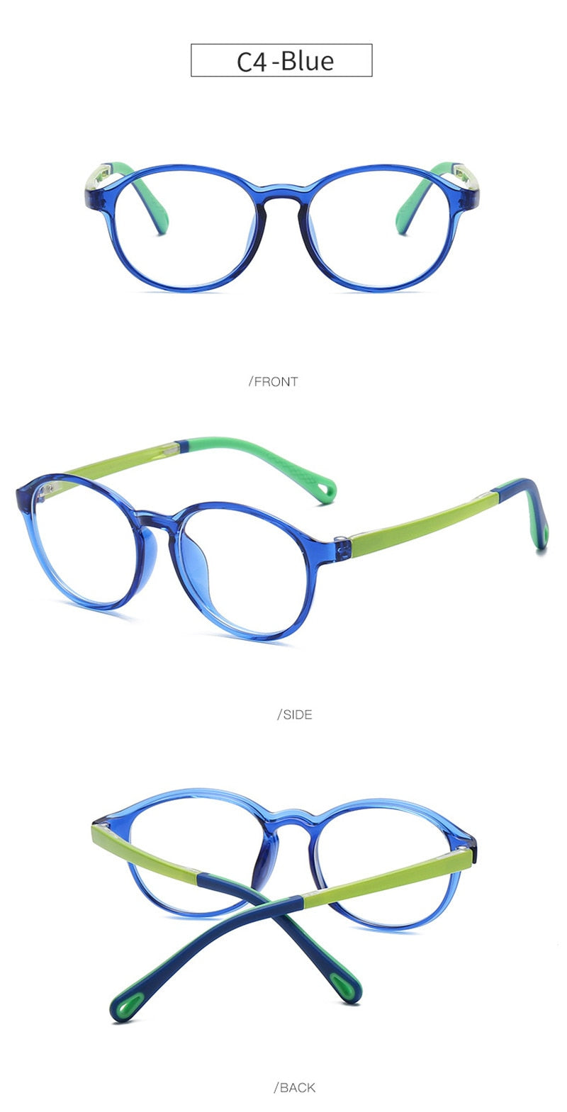 Semfly Enfants Silicone Lunettes Rétro Petit Cadre Rond Enfants Ultra-Léger TR90 Lunettes Cadre Protection Lentille Optique Lunettes