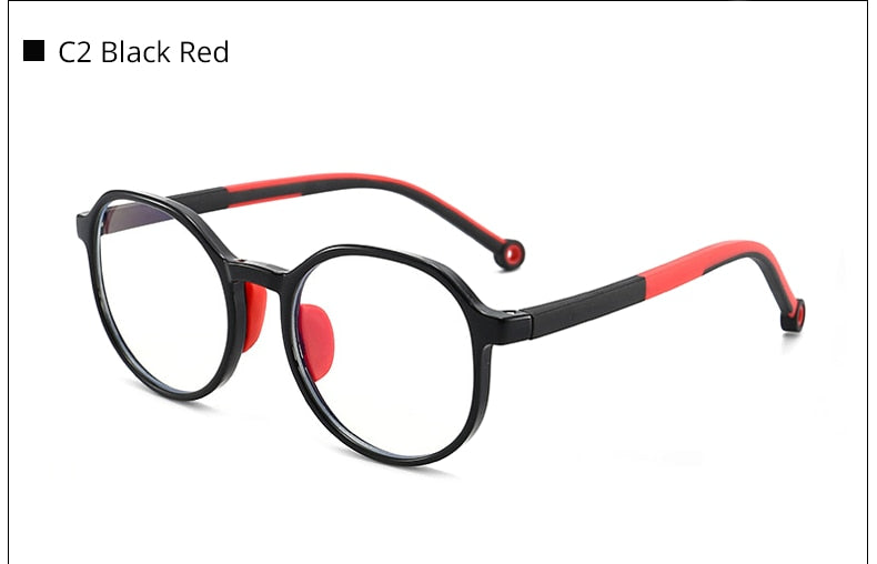 Lunettes Anti-lumière bleue pour enfants TR90 lunettes médicales optiques rondes montures enfants zéro lunettes d'ordinateur sans diplôme