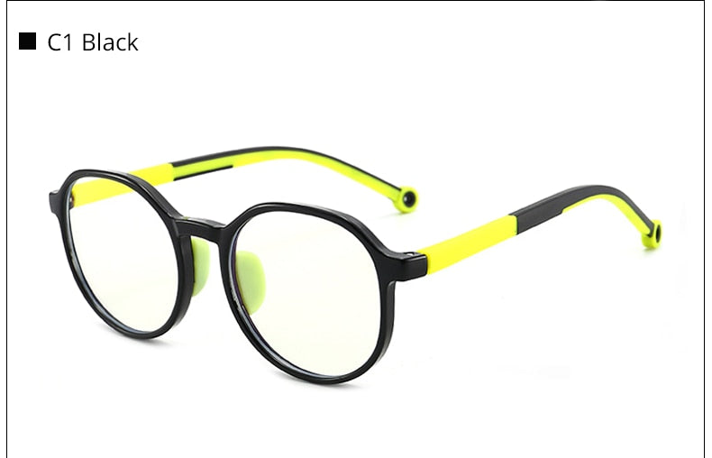 Lunettes Anti-lumière bleue pour enfants TR90 lunettes médicales optiques rondes montures enfants zéro lunettes d'ordinateur sans diplôme
