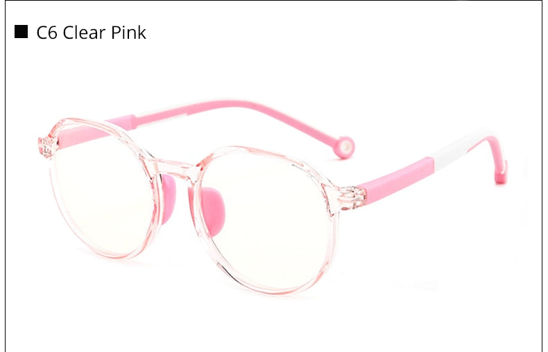 Lunettes Anti-lumière bleue pour enfants TR90 lunettes médicales optiques rondes montures enfants zéro lunettes d'ordinateur sans diplôme