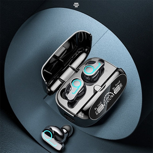 Nouveau sans fil V5.1 Bluetooth écouteur HD casque stéréo sport casque étanche avec double micro et étui de charge de batterie 2000mAh