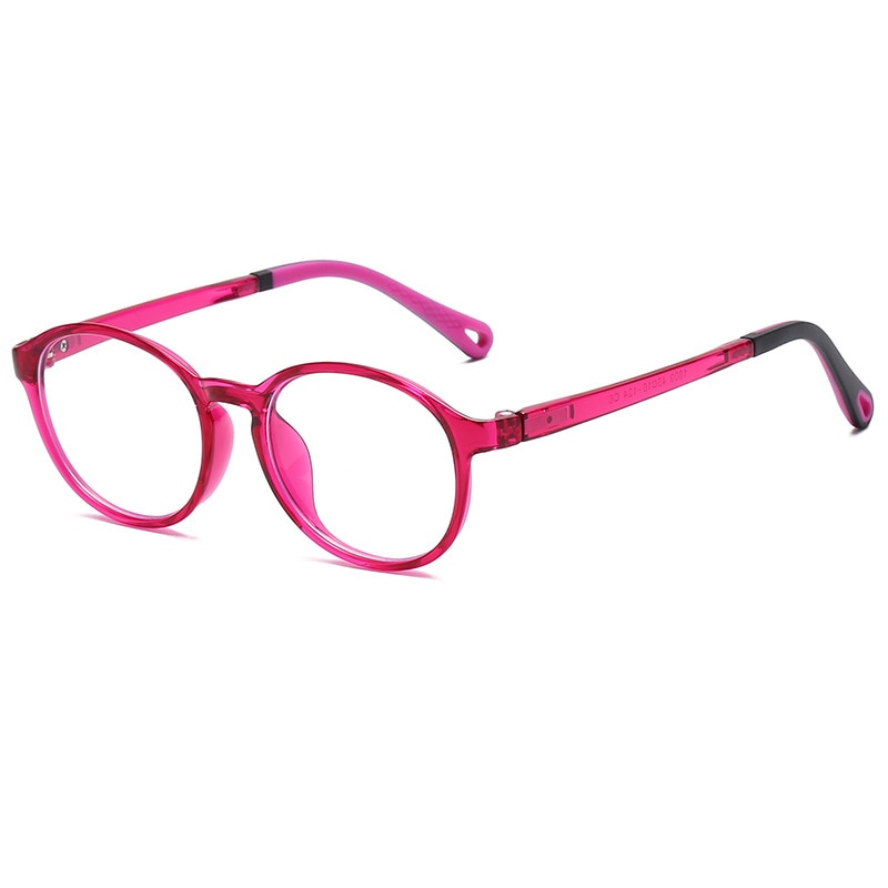 Semfly Enfants Silicone Lunettes Rétro Petit Cadre Rond Enfants Ultra-Léger TR90 Lunettes Cadre Protection Lentille Optique Lunettes