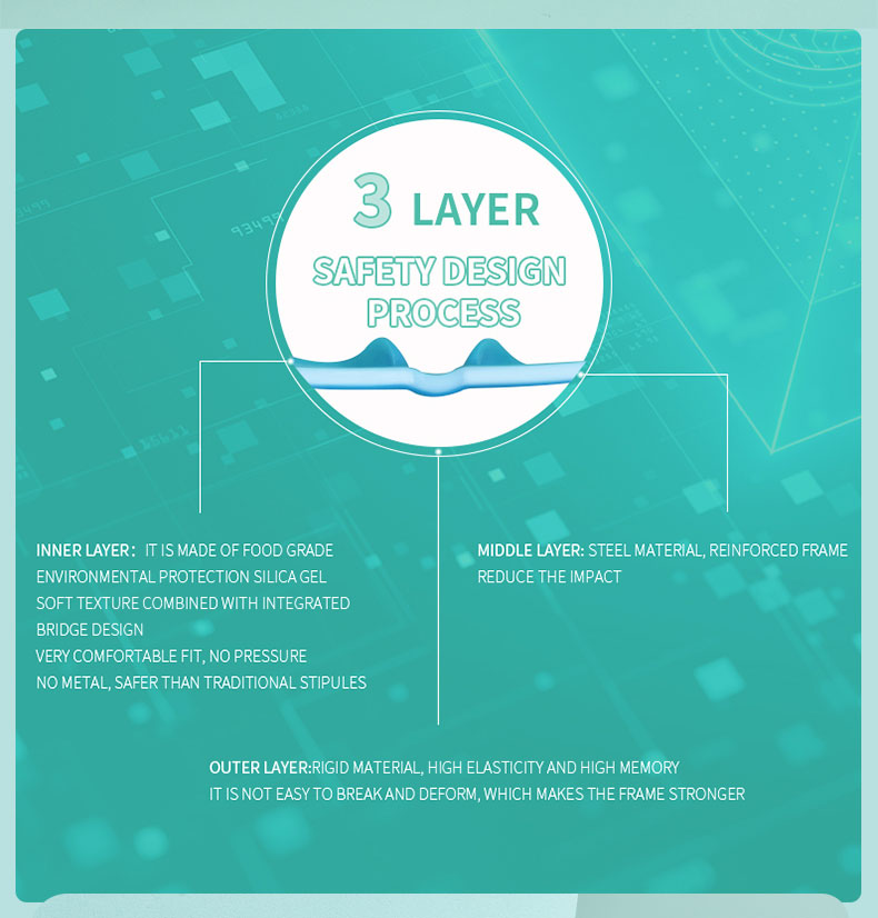 SECG – monture de lunettes carrées pour enfants, verres optiques détachables, pour myopie, hypermétropie, sans vis