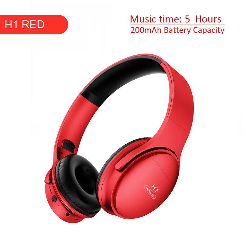 Casque sans fil H1 Pro Casque supra-auriculaire compatible Bluetooth 5.0 Écouteur stéréo HIFI avec prise en charge du micro Carte TF / câble audio
