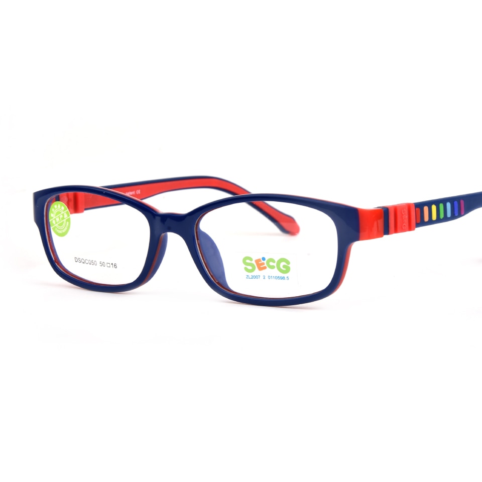 SECG – monture de lunettes en silicone souple pour enfants, verres de Prescription pour enfants, monture de lunettes optique de sécurité, Anti-chute de pression, TR90