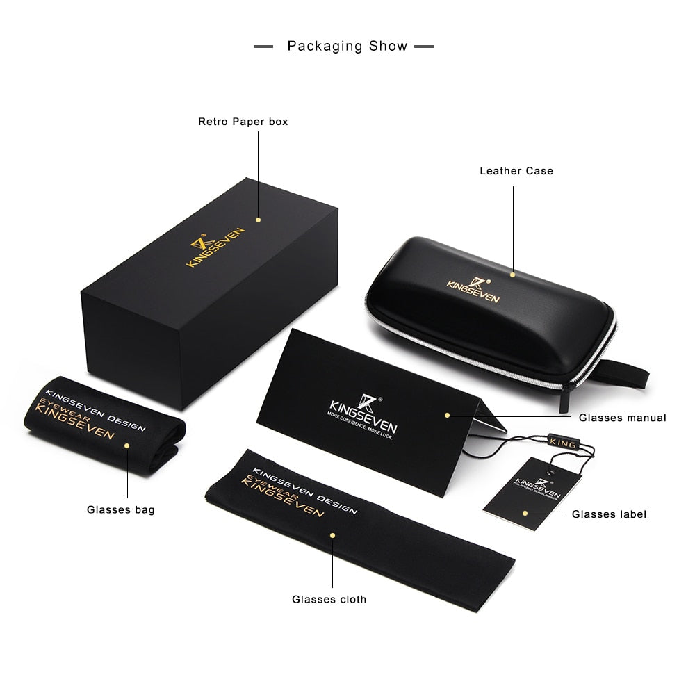 Kingseven - lunettes de soleil rondes, hommes.