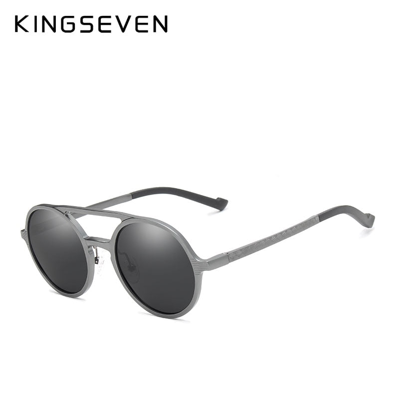 Kingseven - lunettes de soleil rondes, hommes.