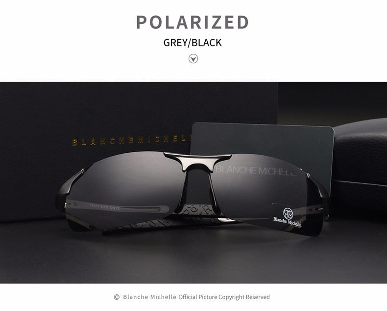 Lunettes de soleil de Sport pour hommes, polarisées, rectangulaires, UV400.