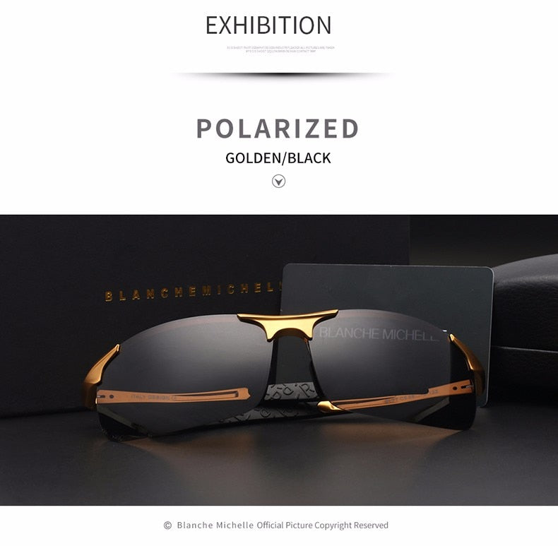 Lunettes de soleil de Sport pour hommes, polarisées, rectangulaires, UV400.