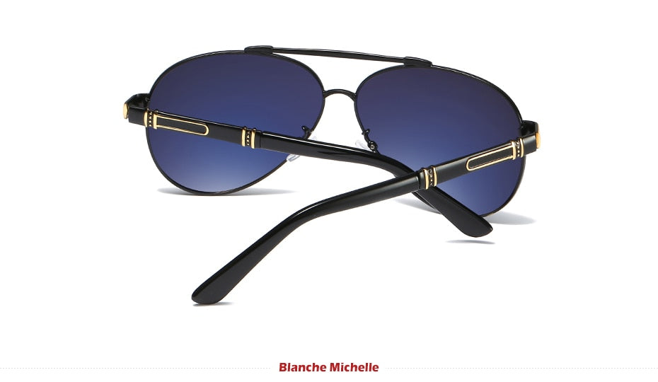 Lunettes De soleil polarisées Blanche Michelle Pilot hommes