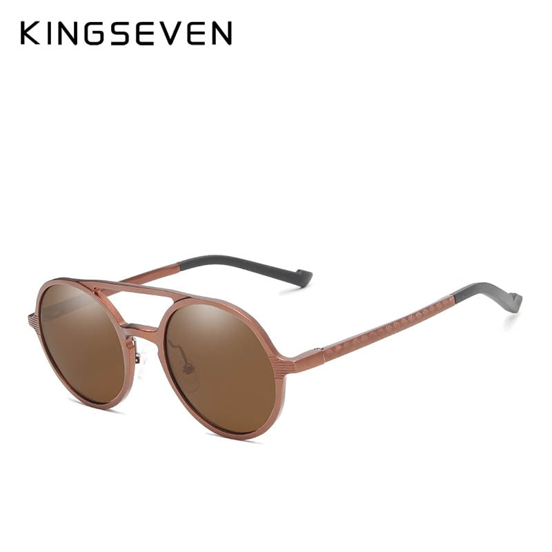 Kingseven - lunettes de soleil rondes, hommes.