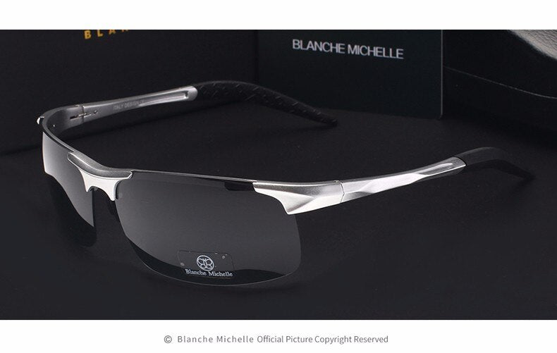 Lunettes de soleil de Sport pour hommes, polarisées, rectangulaires, UV400.