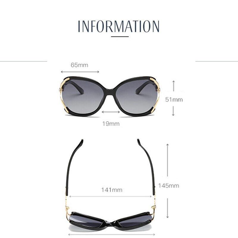 Lunettes de soleil polarisées HD pour femmes.