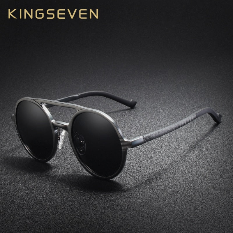Kingseven - lunettes de soleil rondes, hommes.