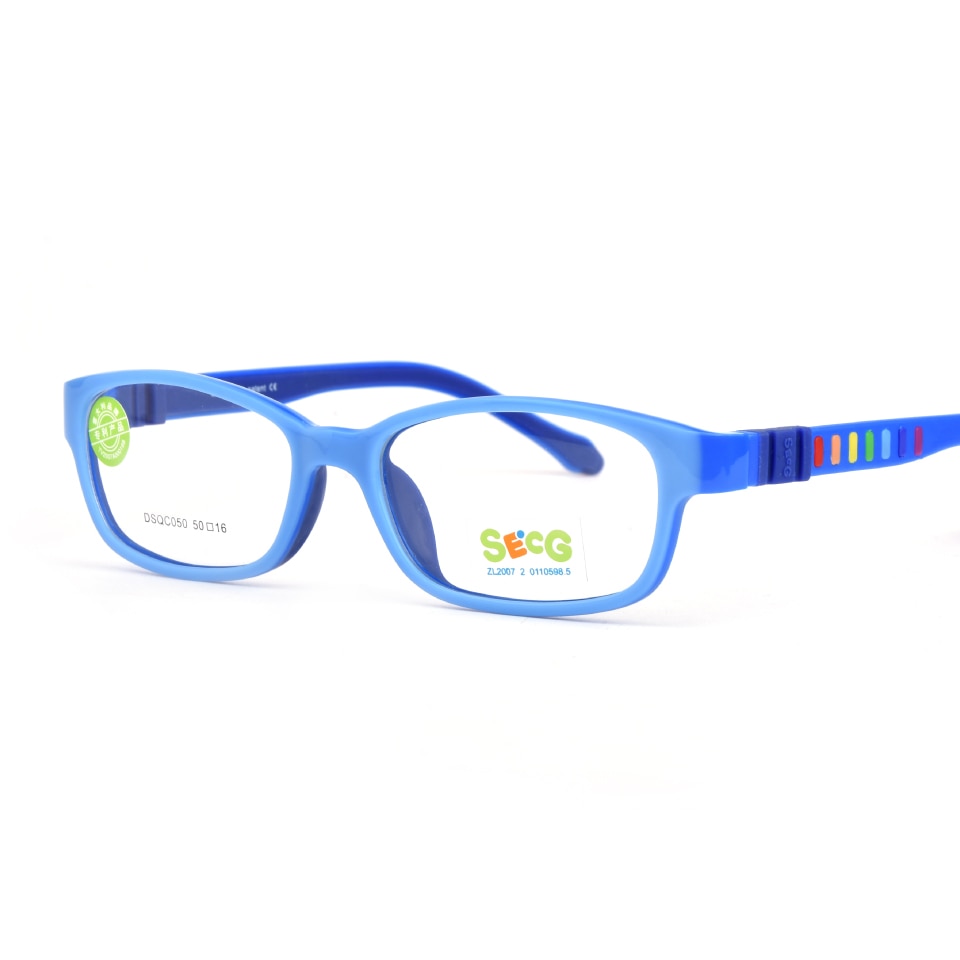 SECG – monture de lunettes en silicone souple pour enfants, verres de Prescription pour enfants, monture de lunettes optique de sécurité, Anti-chute de pression, TR90