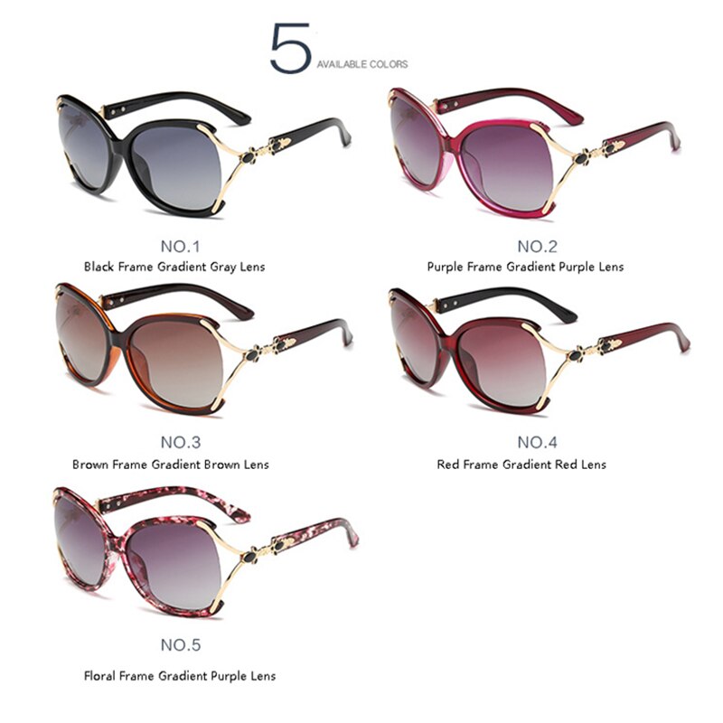 Lunettes de soleil polarisées HD pour femmes.