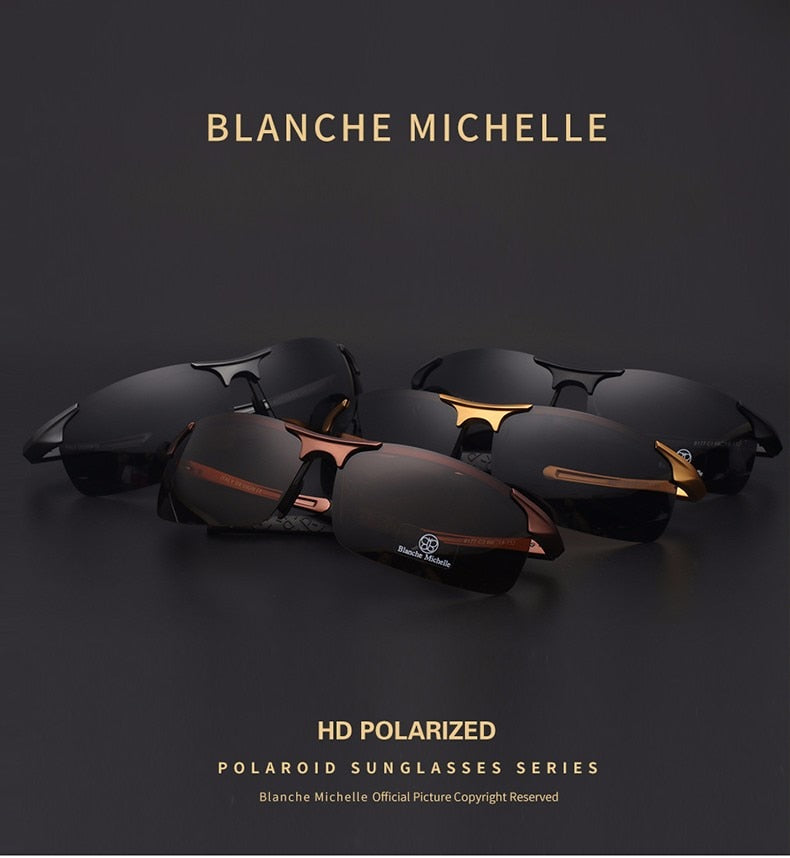 Lunettes de soleil de Sport pour hommes, polarisées, rectangulaires, UV400.