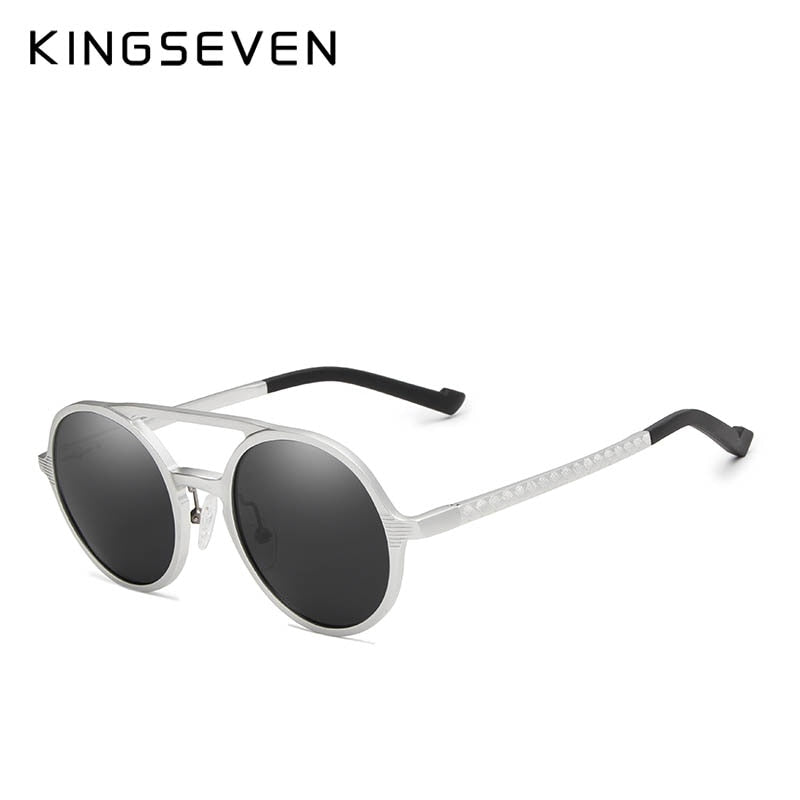 Kingseven - lunettes de soleil rondes, hommes.