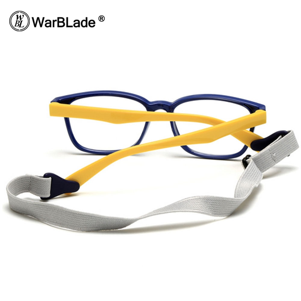 WarBLade – lunettes flexibles pour enfants, avec lanière, monture carrée, pour garçons et filles, degré de myopie, montures optiques TR90, 2020