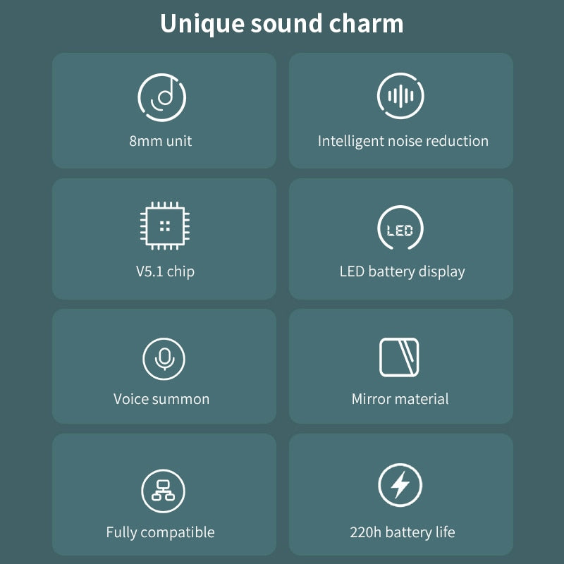 Nouveau casque sans fil TWS Bluetooth 5.1 écouteurs 2200mAh sport casques étanches HiFi 9D écouteurs stéréo avec microphones