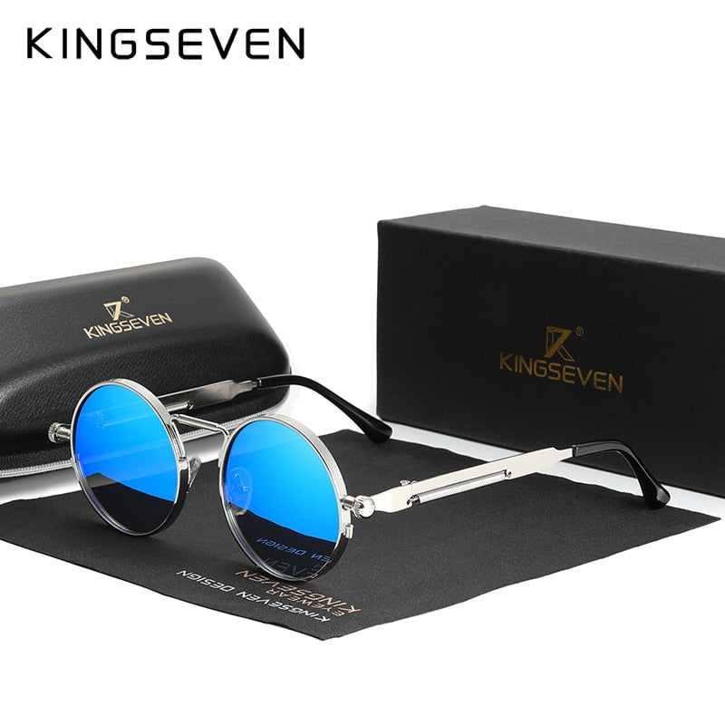 KINGSEVEN – lunettes de soleil gothiques Steampunk polarisées pour hommes et femmes.