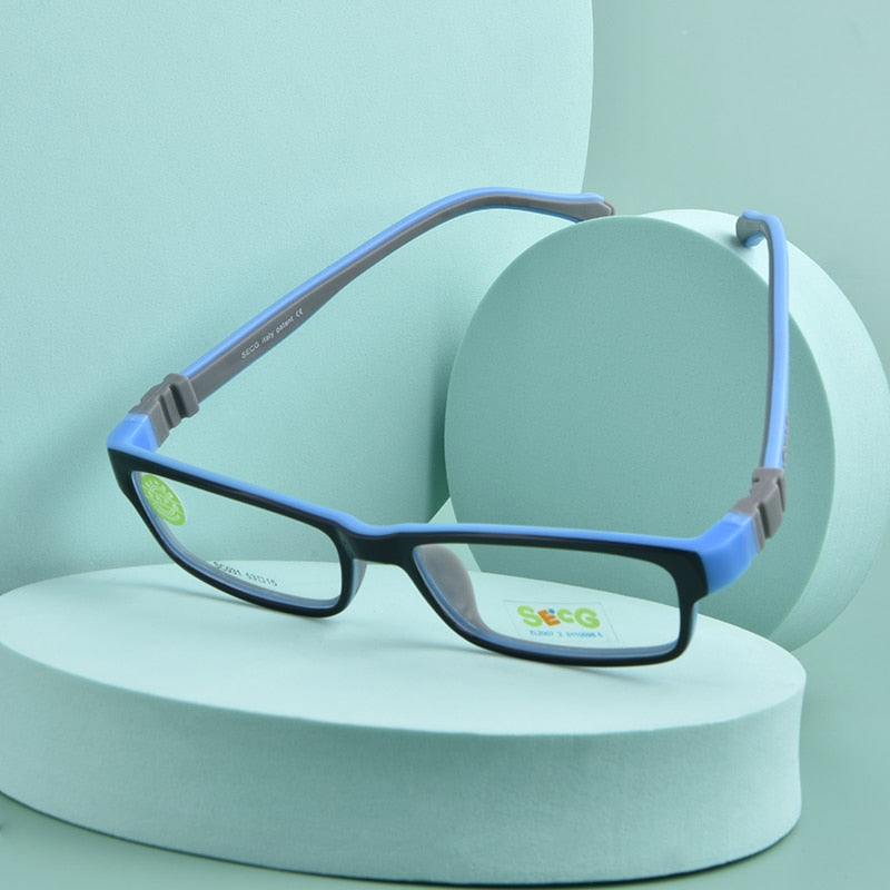 SECG – monture de lunettes carrées pour enfants, verres optiques détachables, pour myopie, hypermétropie, sans vis
