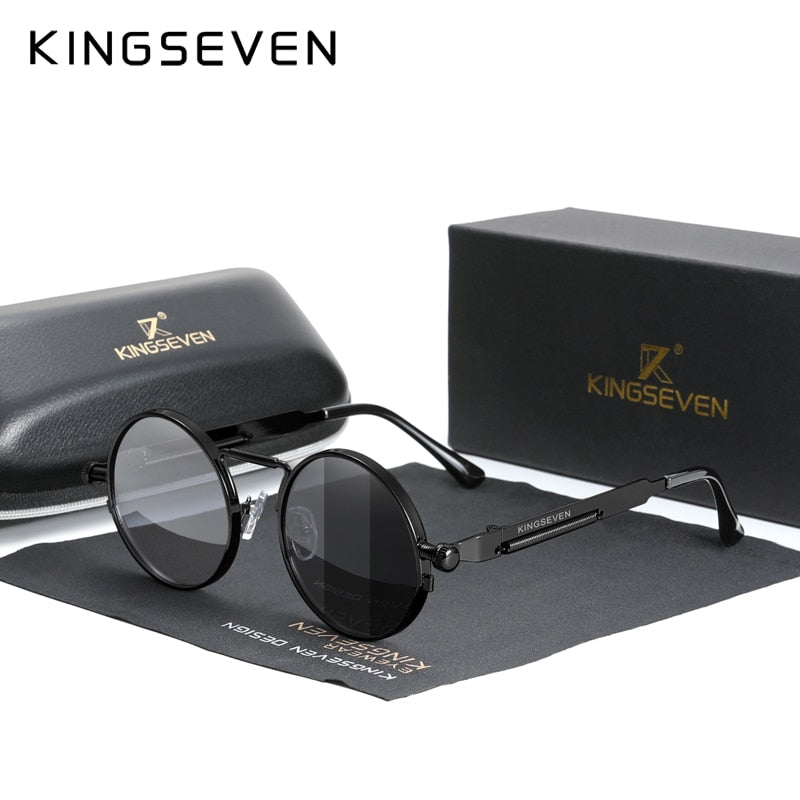 KINGSEVEN – lunettes de soleil gothiques Steampunk polarisées pour hommes et femmes.