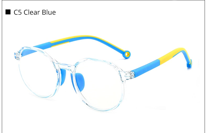 Lunettes Anti-lumière bleue pour enfants TR90 lunettes médicales optiques rondes montures enfants zéro lunettes d'ordinateur sans diplôme