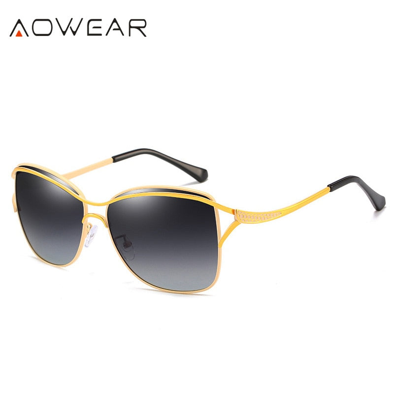 AOWEAR – lunettes de soleil polarisées Vintage de luxe pour femmes.
