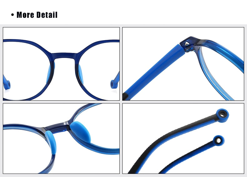 Lunettes Anti-lumière bleue pour enfants TR90 lunettes médicales optiques rondes montures enfants zéro lunettes d'ordinateur sans diplôme